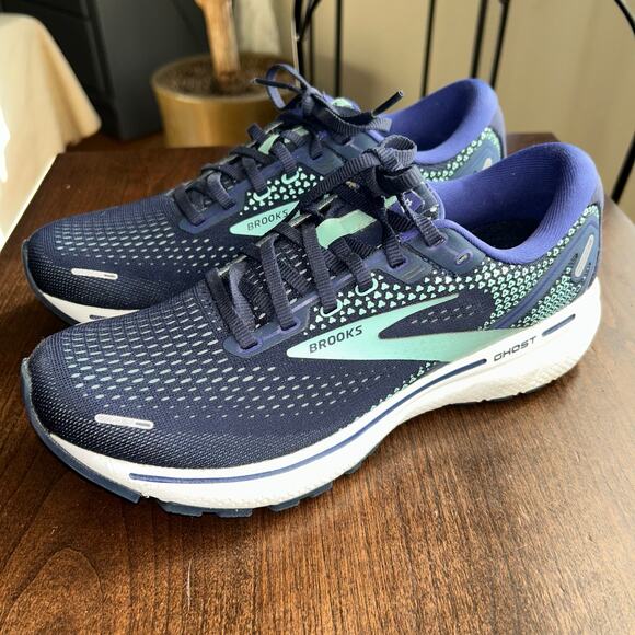 Brooks Ghost 14 Running Shoes Blue Womens Sz 9 - Picture 2 of 10